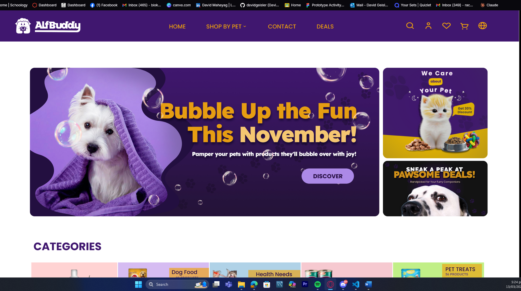 UI/UX Pet Shopping Website